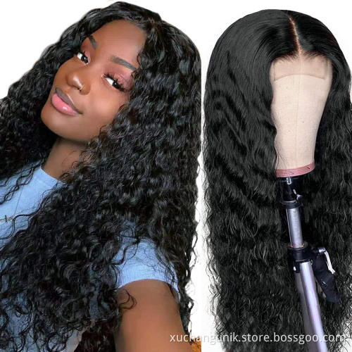 Unprocessed Brazilian Human Hair HD Full Lace Wig Vendors, Water Wave Cuticle Aligned 100% Virgin Hair Wigs For Black Women